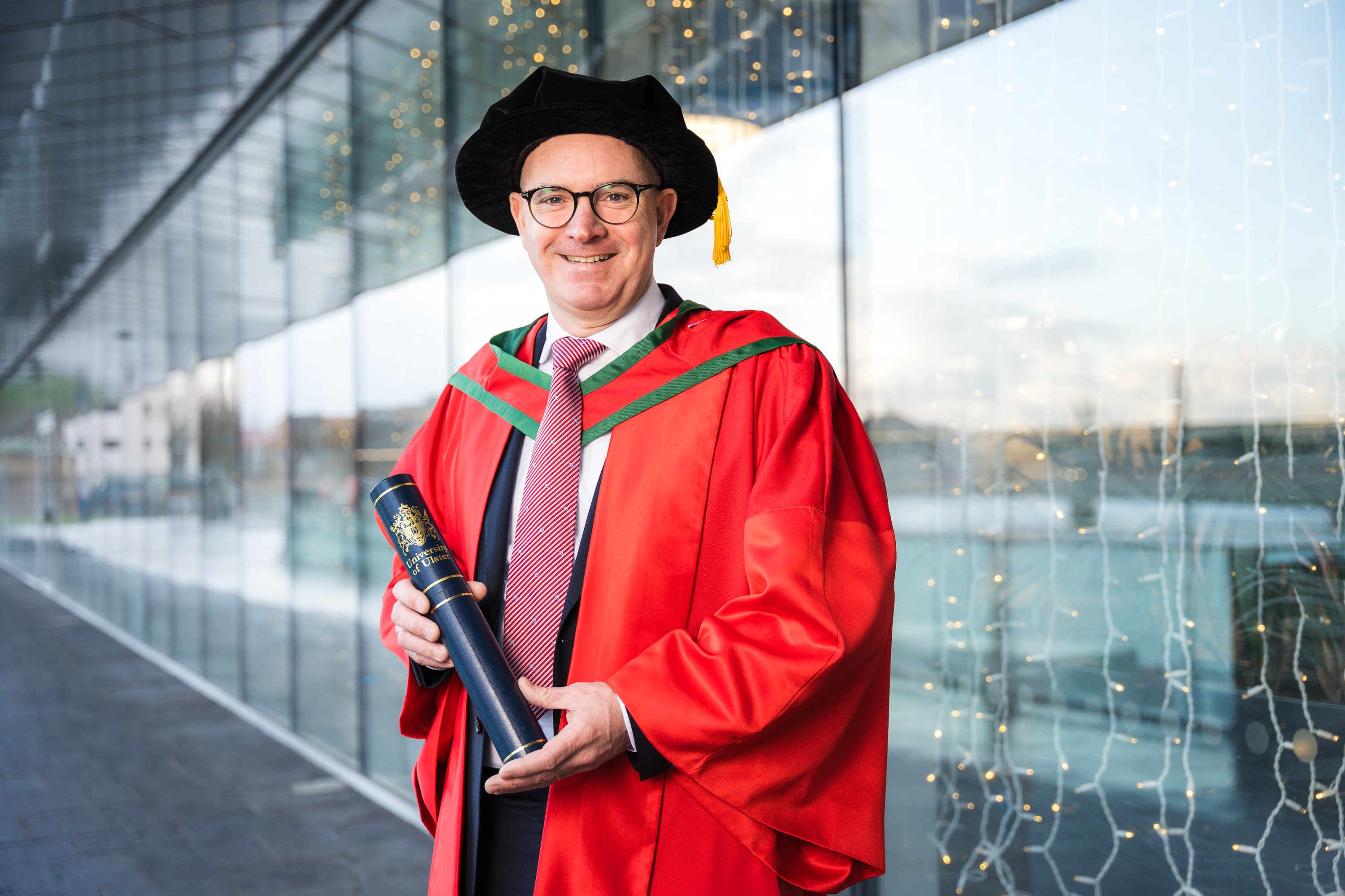 Darragh McCarthy receiving an honorary doctorate